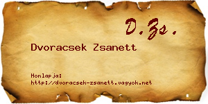 Dvoracsek Zsanett névjegykártya